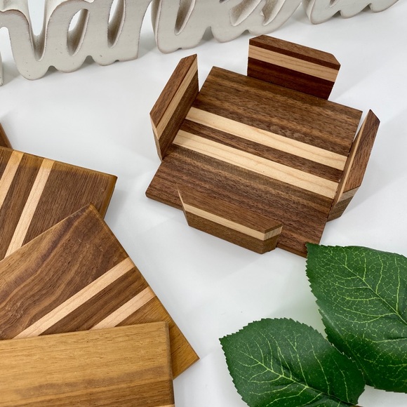 Maple Wooden Handmade Coasters - Picture 3 of 7